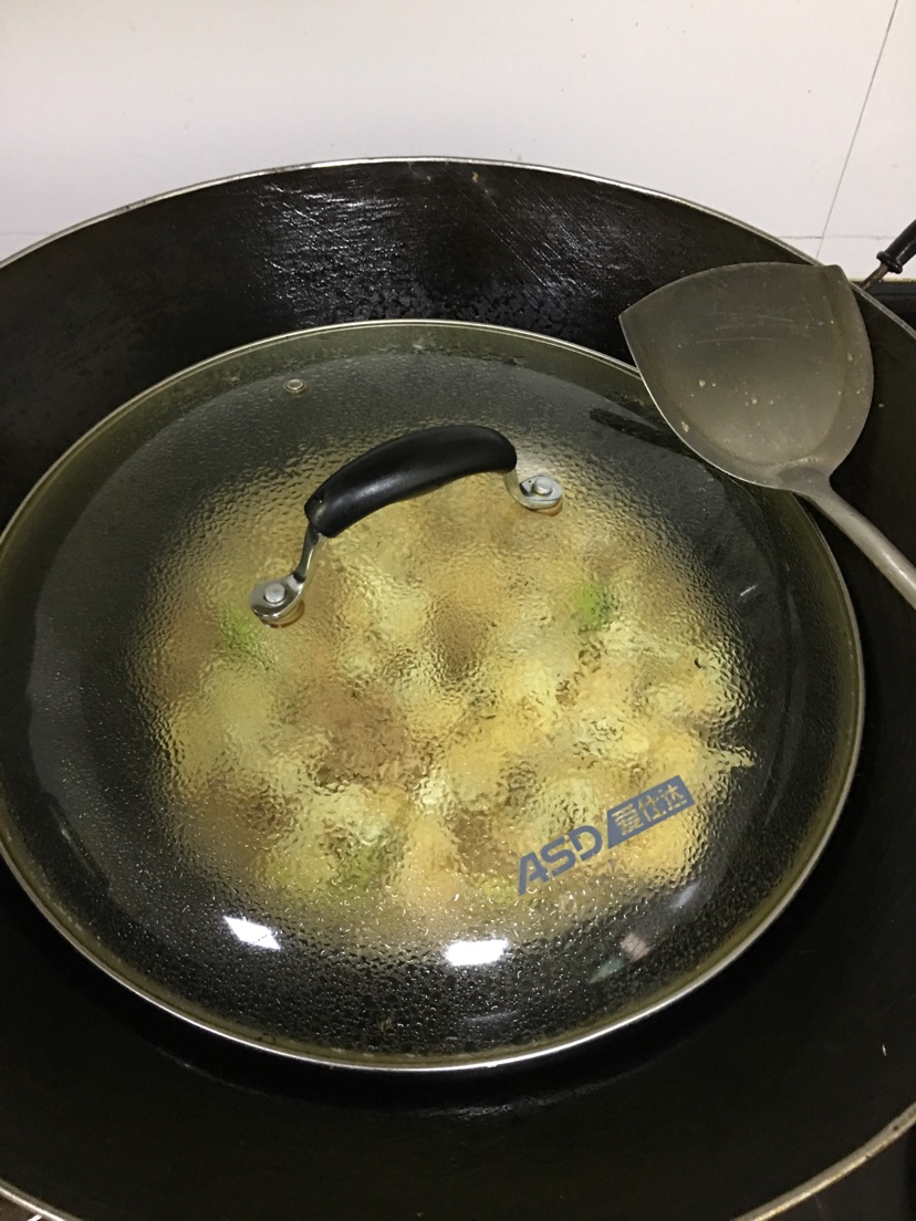 菜花炒肉的做法图解5