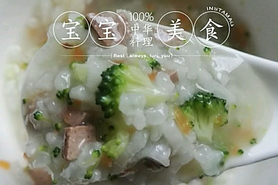 宝宝辅食～西兰花牛肝粥