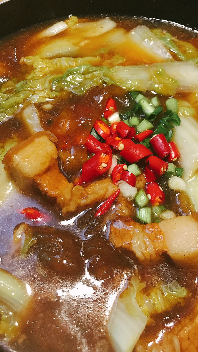 白菜猪肉炖粉条的做法