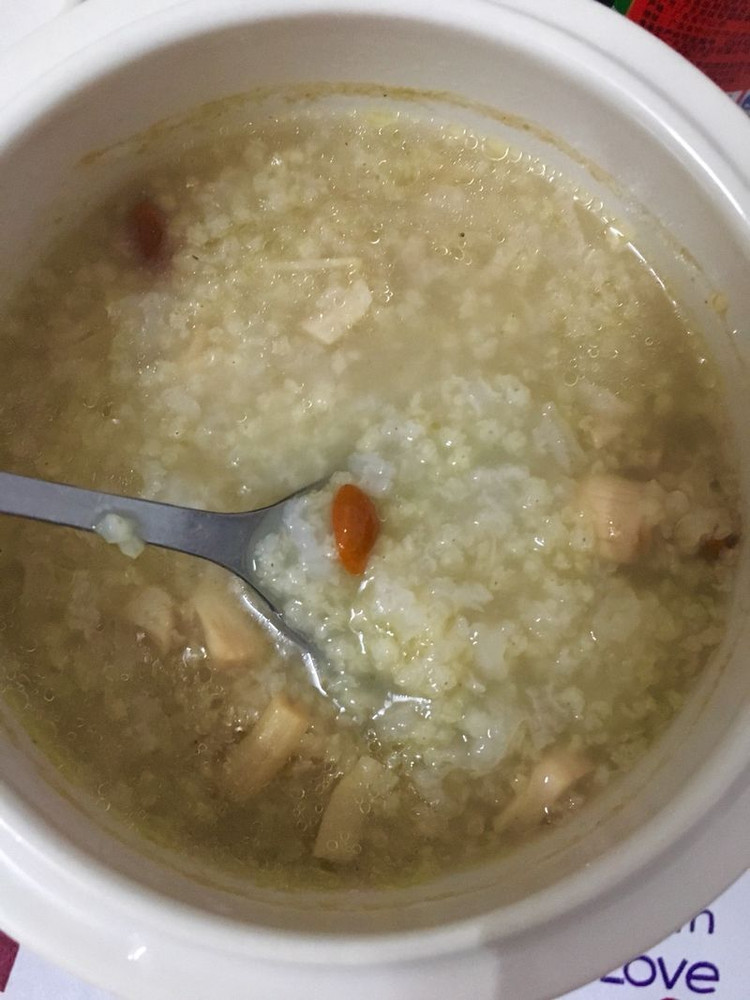 干贝枸杞小米粥的做法