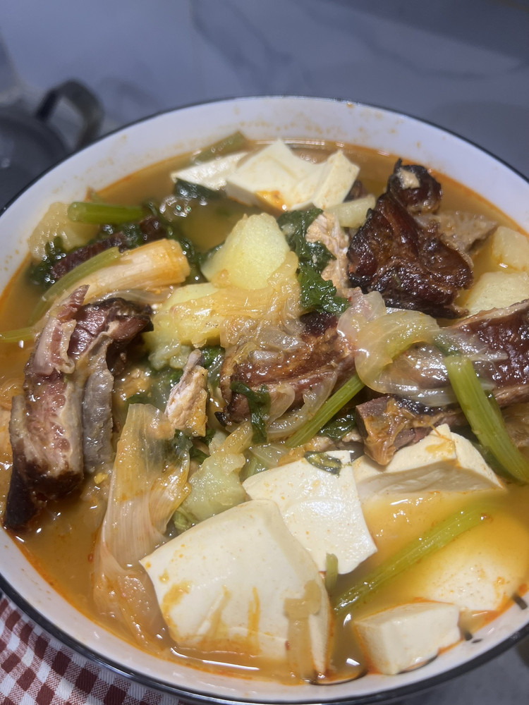改良版韩式脊骨土豆锅的做法