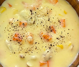 虾仁玉米浓汤的做法