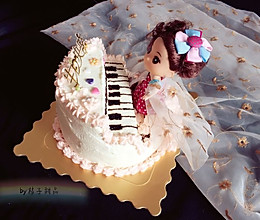 钢琴娃娃生日蛋糕裱花蛋糕#相约MOF#的做法