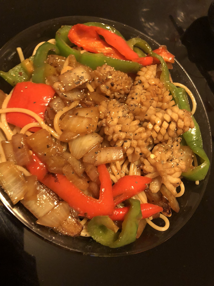 快手黑椒海鲜意面的做法