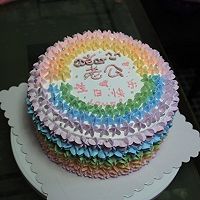 彩虹蛋糕。。的做法图解10