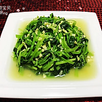 #大美人儿#蒜蓉鸡毛菜的做法图解6