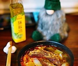 #清香麻爽秒入魂#麻辣牛肉白菜汤的做法