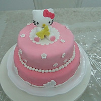 HOLLETKITY粉色双层翻糖蛋糕#九阳烘焙剧场#的做法图解50