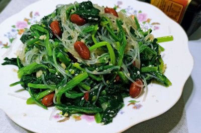 菠菜拌粉丝