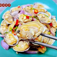 #刘畊宏女孩减脂饮食#圆葱凉拌蚬子的做法图解13