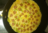 火腿鸡蛋煎饼（含剩米饭）的做法