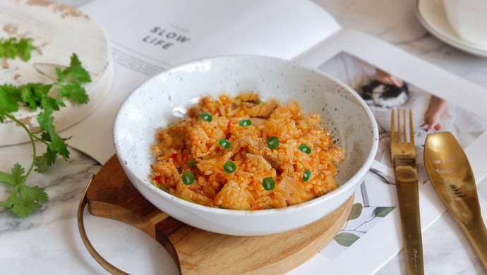 辣白菜五花炒饭