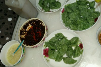 菠菜猪肉芹菜饺子