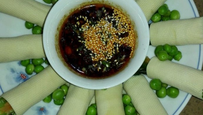 豆腐皮菠菜卷