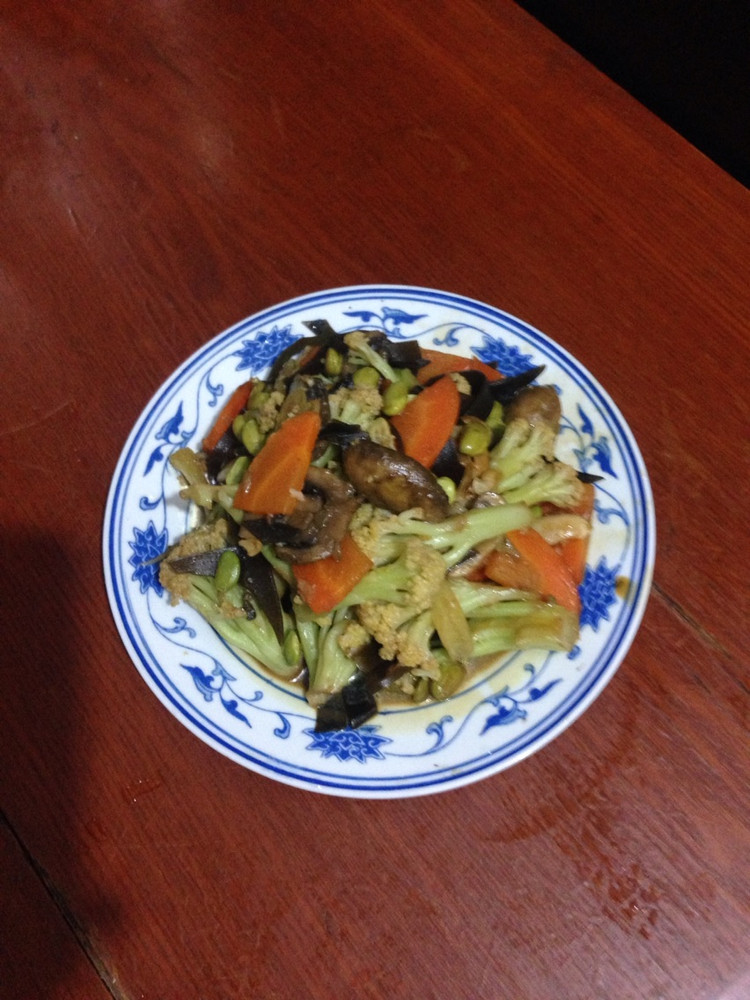 花菜炒素的做法