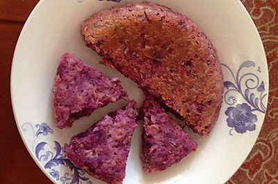 紫薯牛奶麦片糕