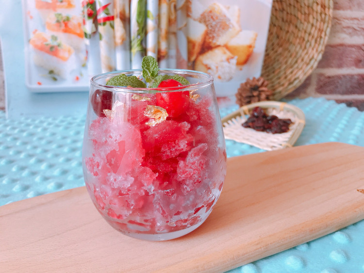 夏日特饮蔓越莓沙冰的做法