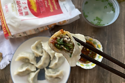 香菇油菜饺子