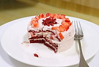 红丝绒草莓蛋糕，吃的是气质！的做法