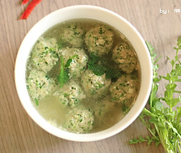 荠菜丸子汤的做法