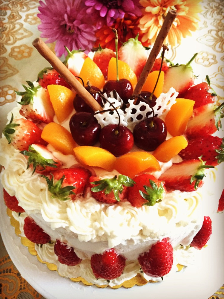 8寸水果生日蛋糕的做法