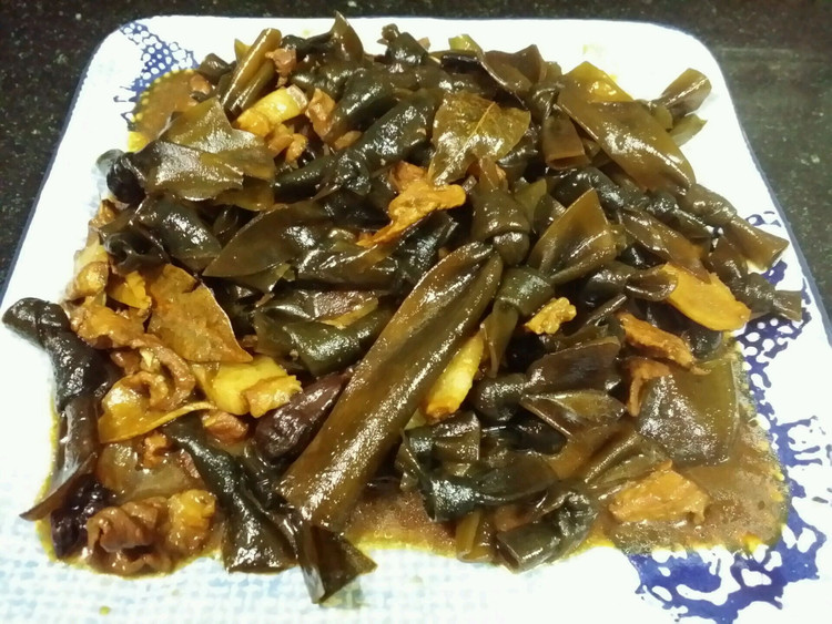 海带结烧五花的做法