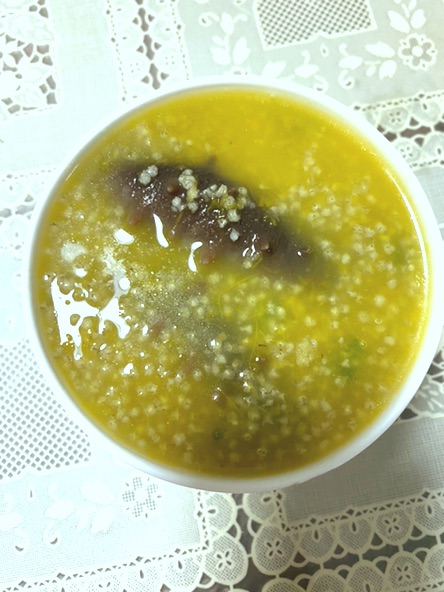 海参小米南瓜粥的做法