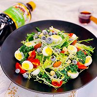 #珍选捞汁 健康轻食季#低卡鹌鹑蛋田园时蔬沙拉的做法图解8