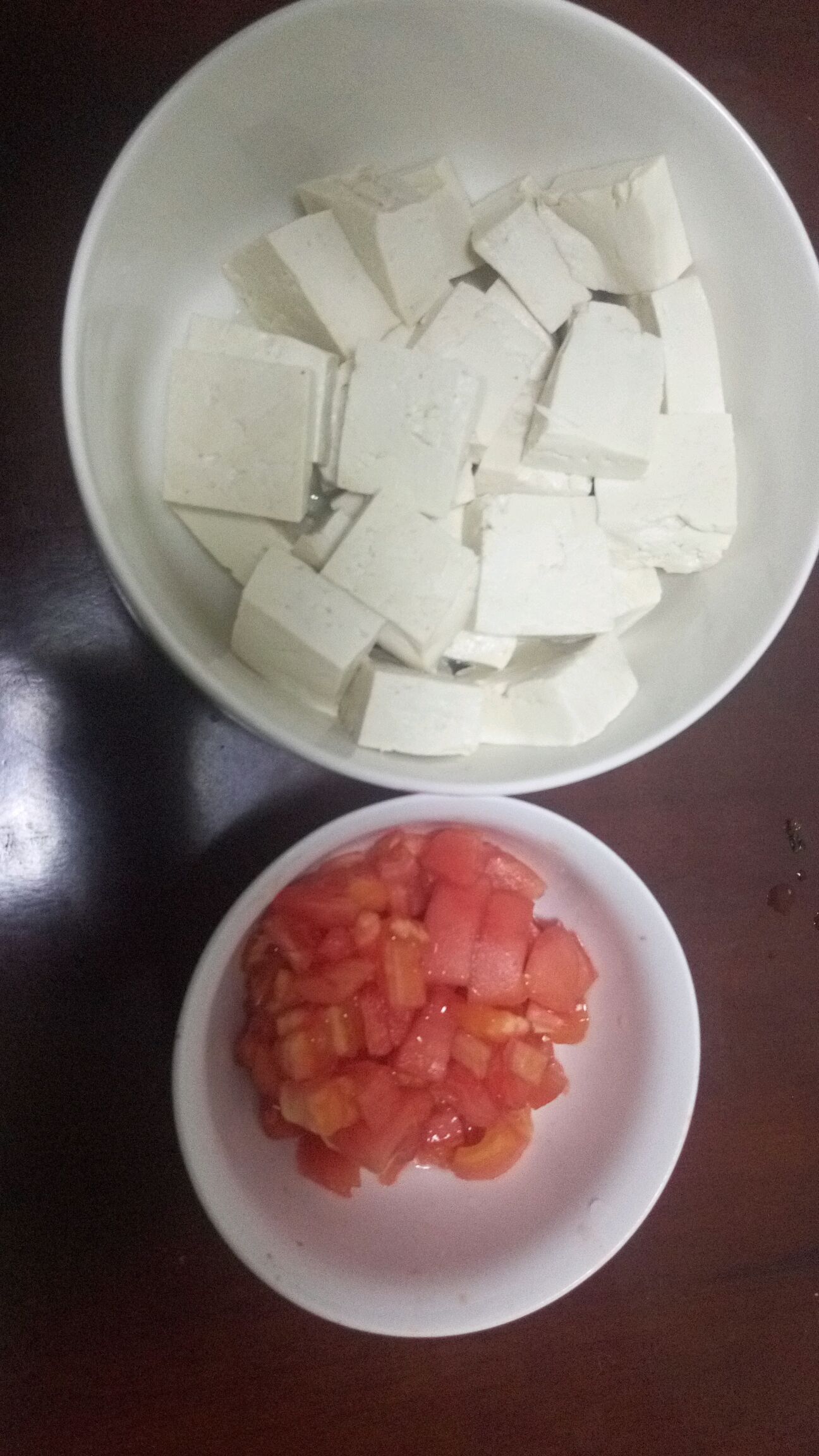 西红柿炒盐水豆腐