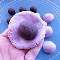 紫薯粘豆沙包的做法图解5