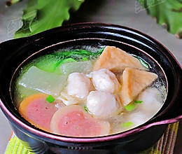 砂锅炖鱼丸的做法