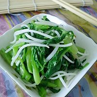 银芽拌菠菜的做法图解1