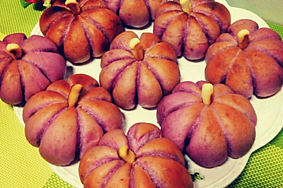 粗粮红豆紫薯餐包