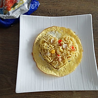 芝士蛋面饼#小虾创意料理#的做法图解6