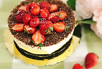 清新范草莓樱桃芒果芝士蛋糕的做法