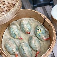 野韭菜鲜虾蒸饺的做法图解5