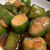 青椒酿虾肉的做法图解12