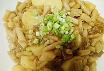 白玉菇烩玉子豆腐的做法