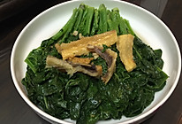 鳗鱼干香炒芥蓝的做法