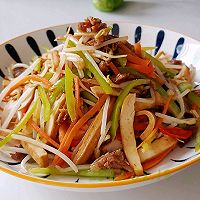 五香肉干豆芽菜的做法图解7