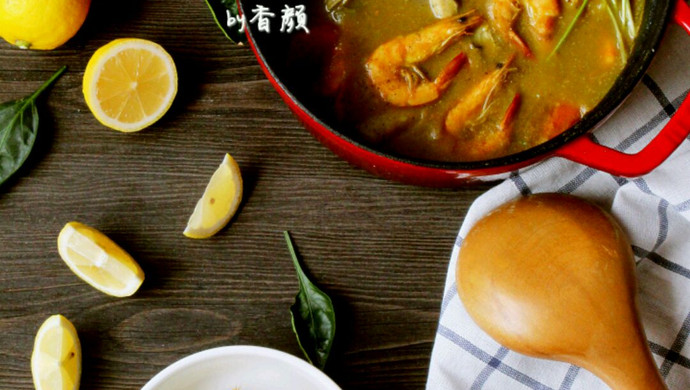 咖喱鲜虾牡蛎锅