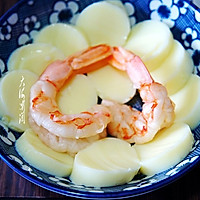 #味达美名厨福气汁，新春添口福#玉子豆腐蒸凤尾虾的做法图解3
