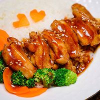 照烧鸡排饭，鲜嫩多汁拌饭超好吃的做法图解6