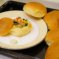 甜虾时蔬面包盅的做法图解10