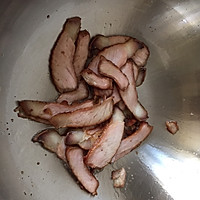 小根蒜炒腊肉的做法图解4
