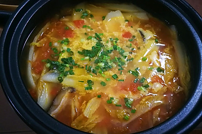 蕃茄白菜蛋汤