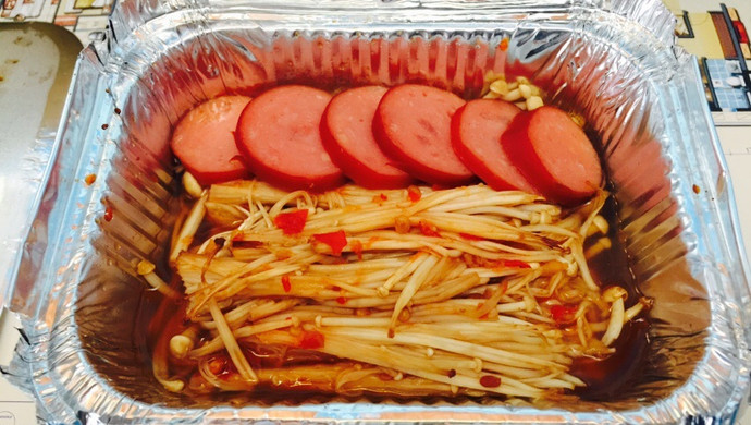 宿舍版懒人烤箱金针菇