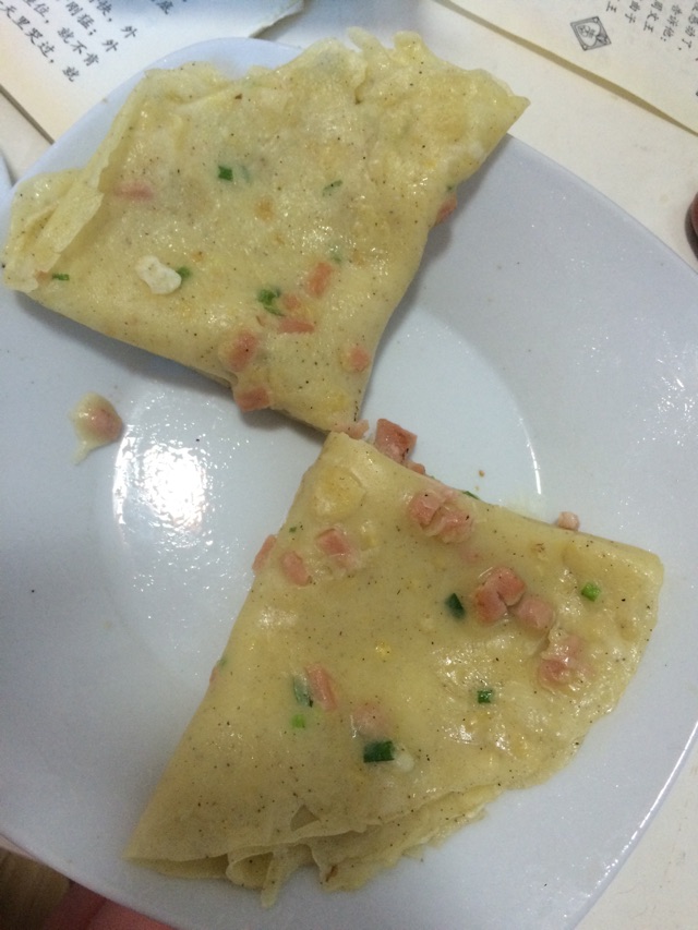 鸡蛋香葱火腿饼