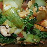 快手菜——香菇油菜的做法图解2