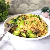 牛肉青菜炒面的做法图解7